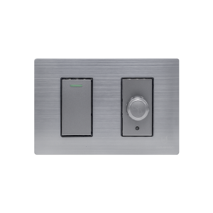 INOX Ghi xám – 1 Công tắc 1 Bộ điều chỉnh tốc độ quạt