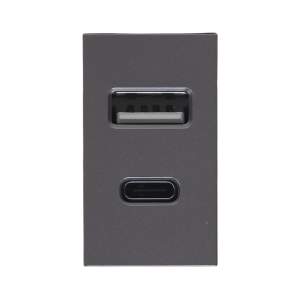 Ổ cắm USB Type-C màu ghi xám