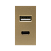 Ổ cắm USB Type-C vàng ánh kim