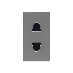Ổ cắm đơn màu ghi xám
