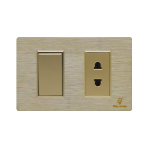 PC Vàng – 1 Công tắc 1 Ổ cắm
